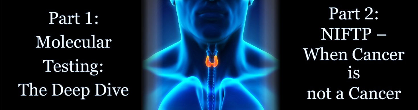 Part 1: Molecular Testing: The Deep Dive into a Thyroid Cancer; Part 2: NIFTP – When Cancer is not a Cancer Banner